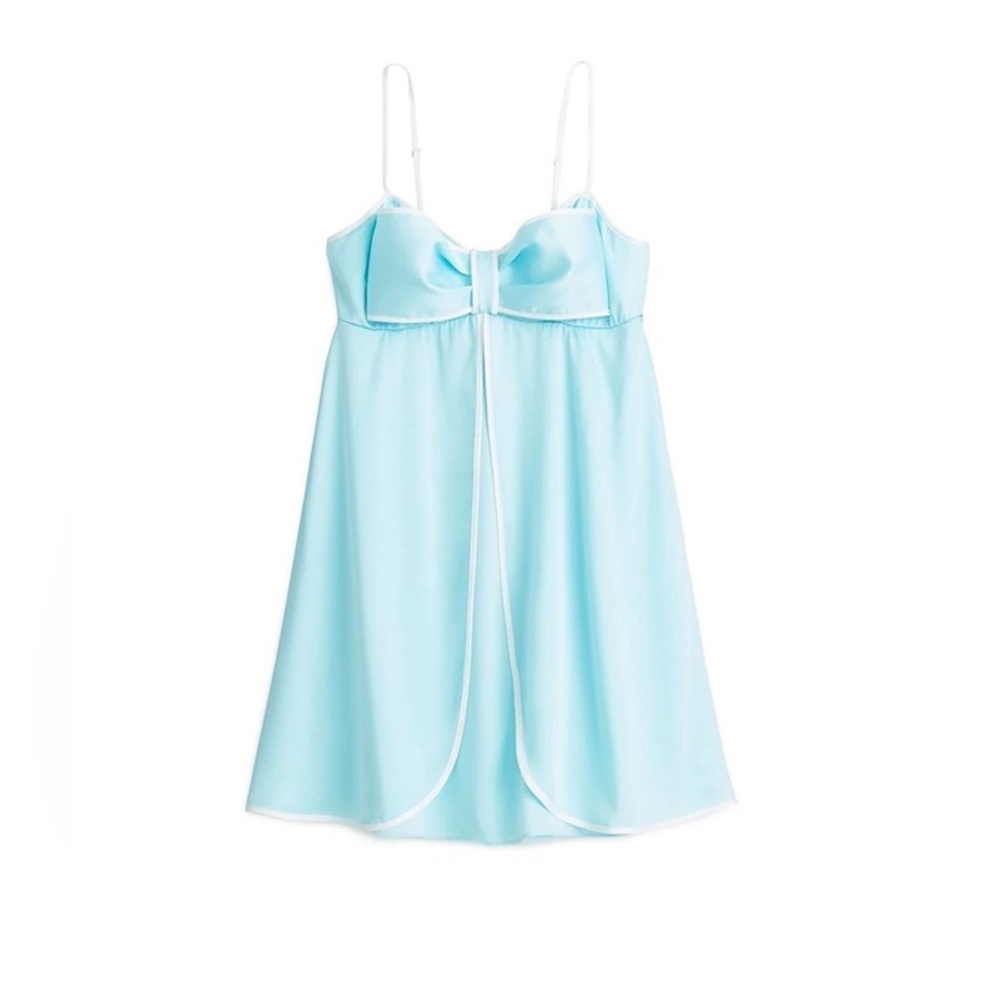 Kate Spade Dream a Little Dream Aqua Chemise XS Luxury Sleepwear Nightgown - Picture 2 of 8